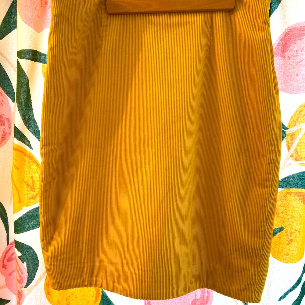 Maeve yellow corduroy skirt